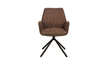 VANCOUVER - Fauteuil de séjour pivotante couleur taupe 