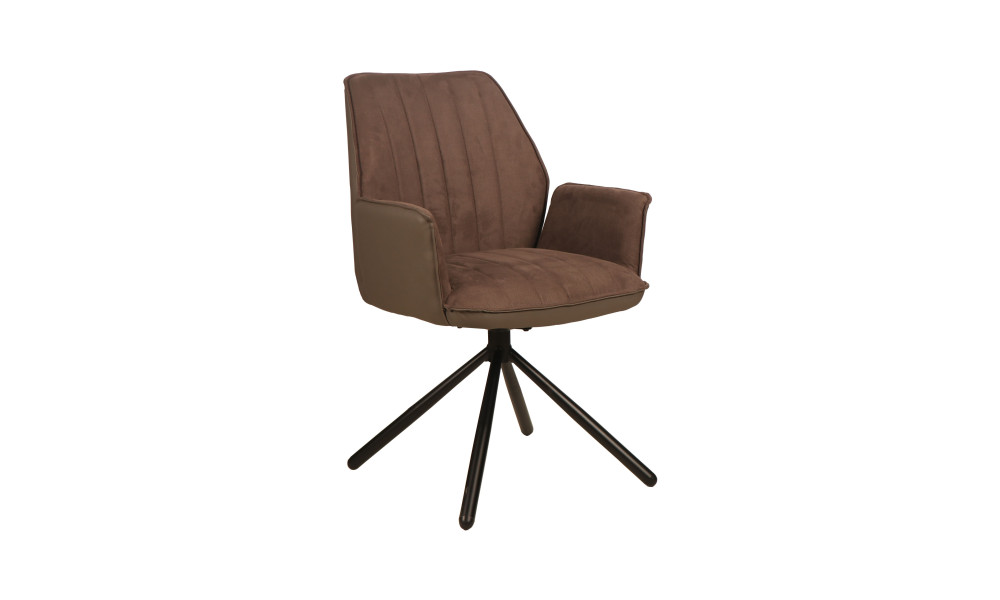 VANCOUVER - Fauteuil de séjour pivotante couleur taupe 