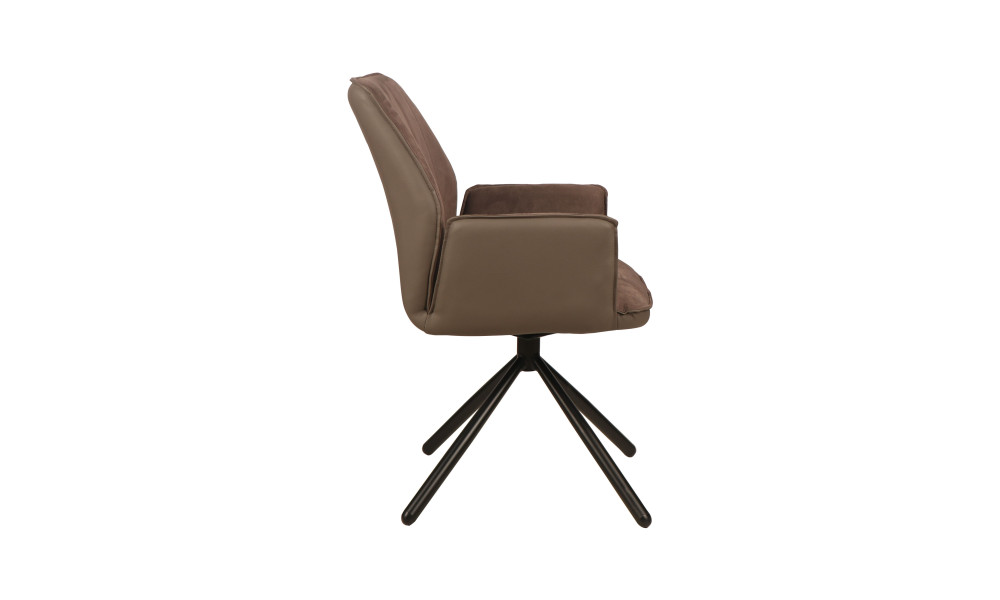 VANCOUVER - Fauteuil de séjour pivotante couleur taupe 