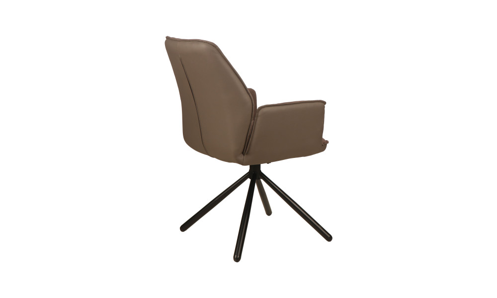VANCOUVER - Fauteuil de séjour pivotante couleur taupe 