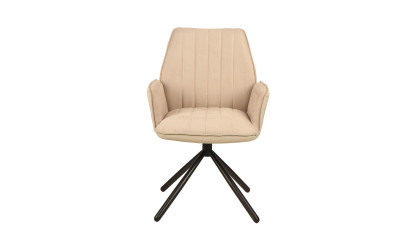 VANCOUVER - Fauteuil de séjour pivotante couleur blanche 