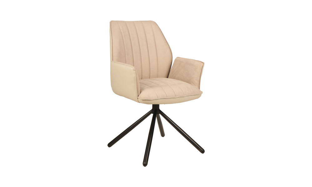 VANCOUVER - Fauteuil de séjour pivotante couleur blanche 