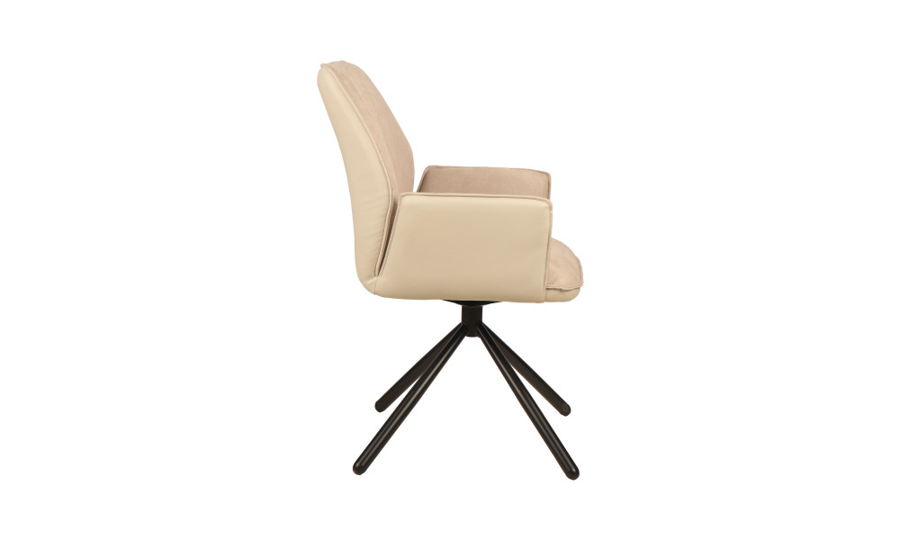 VANCOUVER - Fauteuil de séjour pivotante couleur blanche 