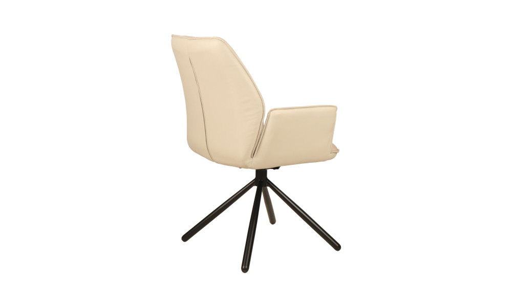 VANCOUVER - Fauteuil de séjour pivotante couleur blanche 
