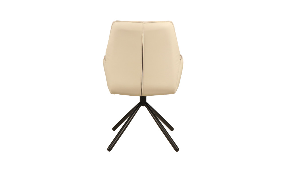 VANCOUVER - Fauteuil de séjour pivotante couleur blanche 
