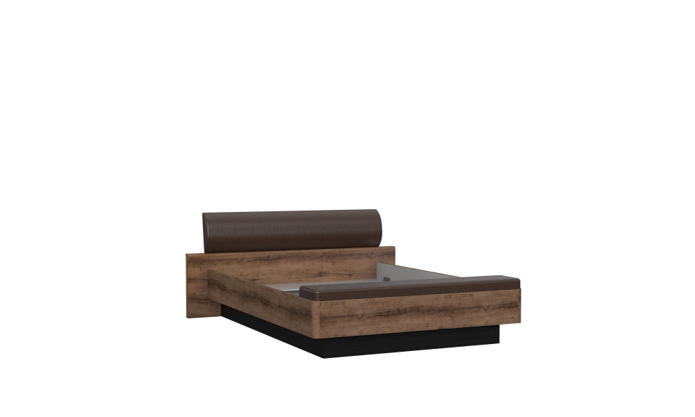 MICHELLE - Lit pour couchage 160x200 (sans sommier ni matelas) avec banc de rangement 