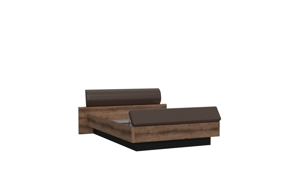 MICHELLE - Lit pour couchage 160x200 (sans sommier ni matelas) avec banc de rangement 