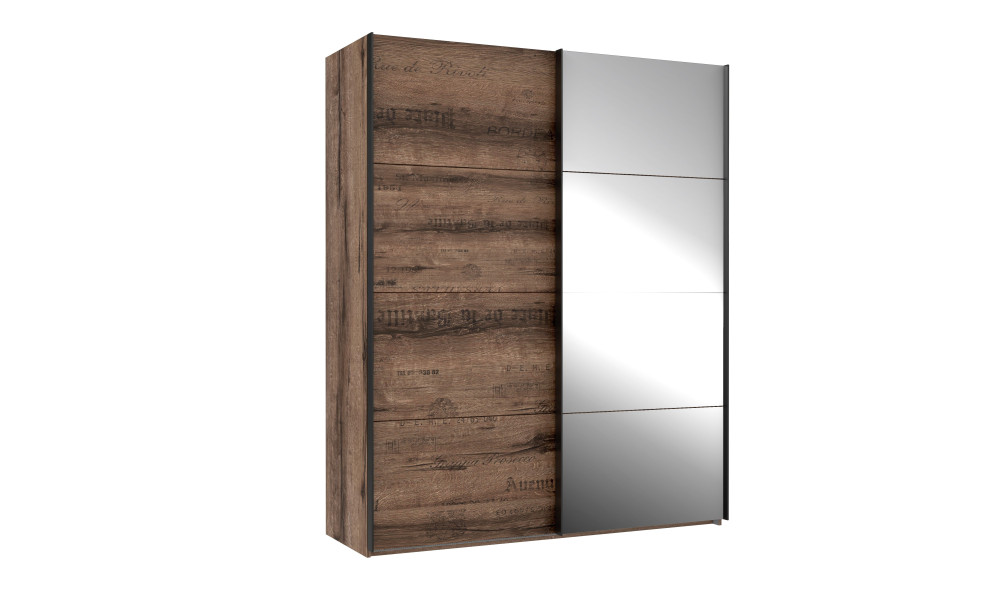 MICHELLE - Armoire 2 portes coulissantes dont 1 miroir 