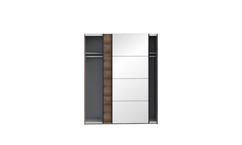 MICHELLE - Armoire 2 portes coulissantes dont 1 miroir 