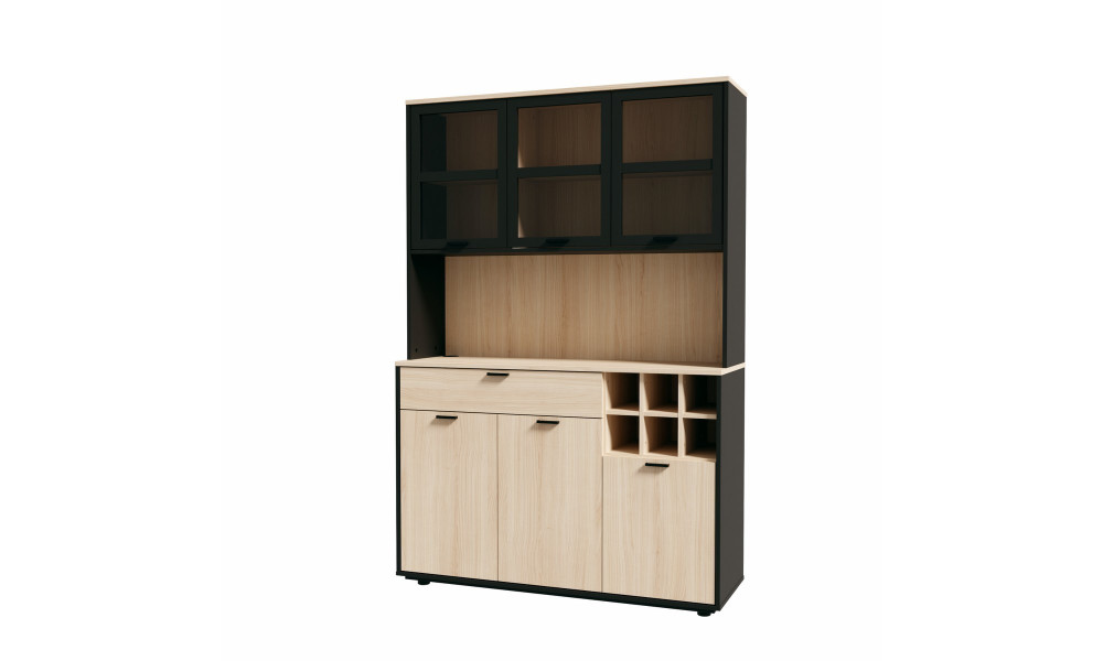 MALEK - Buffet de cuisine 3 portes 1 tiroir 