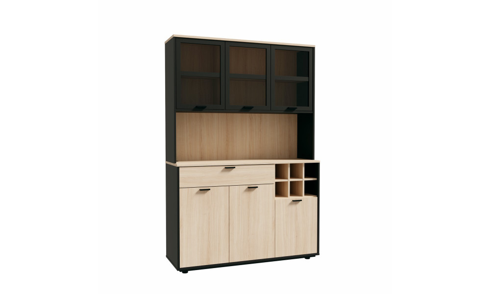 MALEK - Buffet de cuisine 3 portes 1 tiroir 