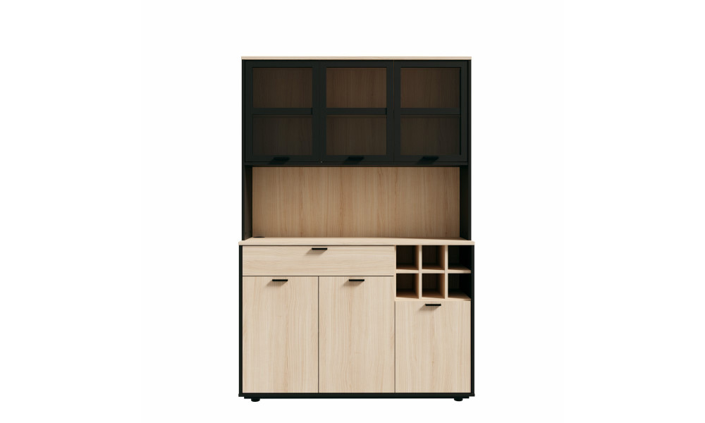 MALEK - Buffet de cuisine 3 portes 1 tiroir 