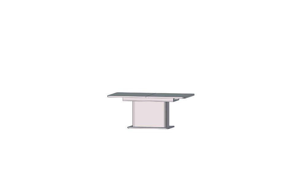 VALERIE - Table extensible de 1 allonge de 40 