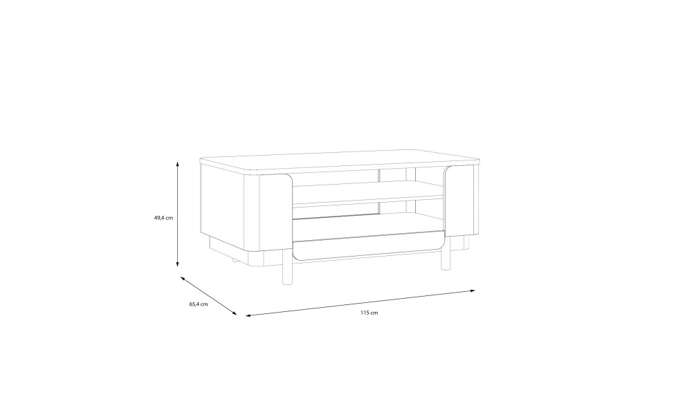 VALERIE - Table basse rectangulaire 