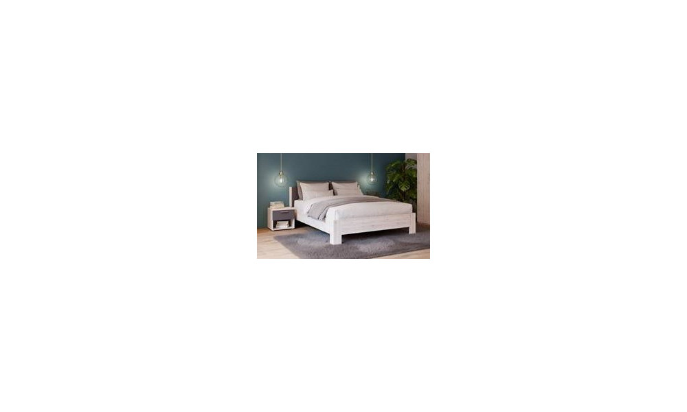 ADRIENNE - Lit pour couchage 160x200 (sans matelas, ni sommier) 