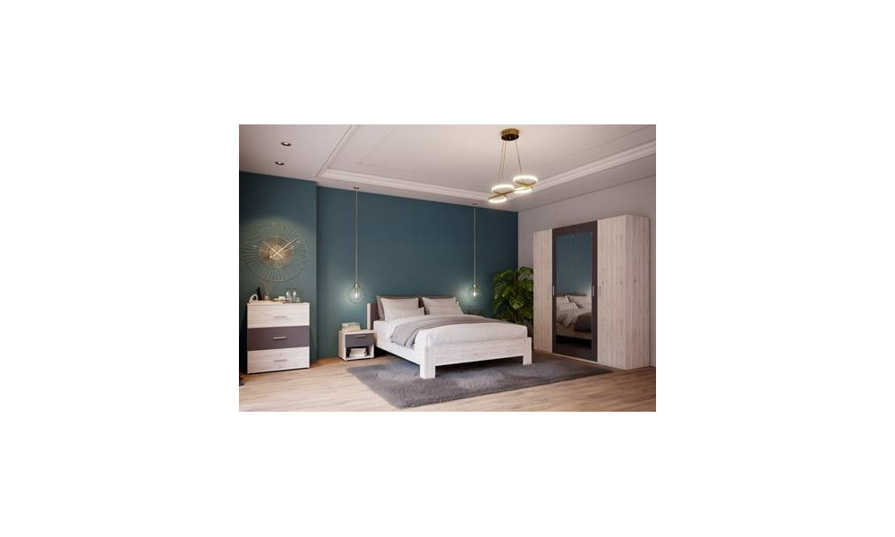 ADRIENNE - Set de 2 chevets 1 tiroir 1 niche 